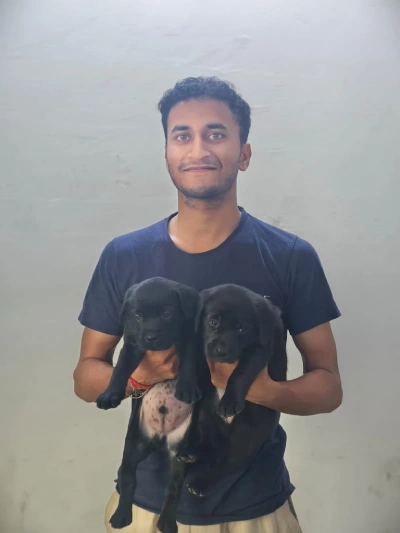 Happy customer with puppy 9